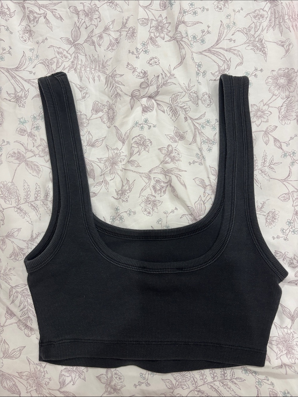 Zara Black Ribbed Tank - Picture 2 of 3